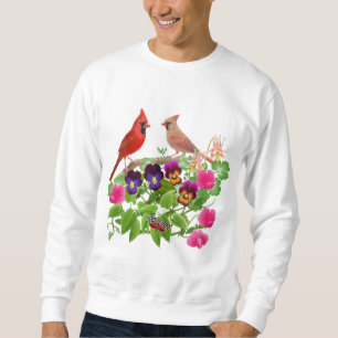 Cardinaux dans le sweatshirt de jardin