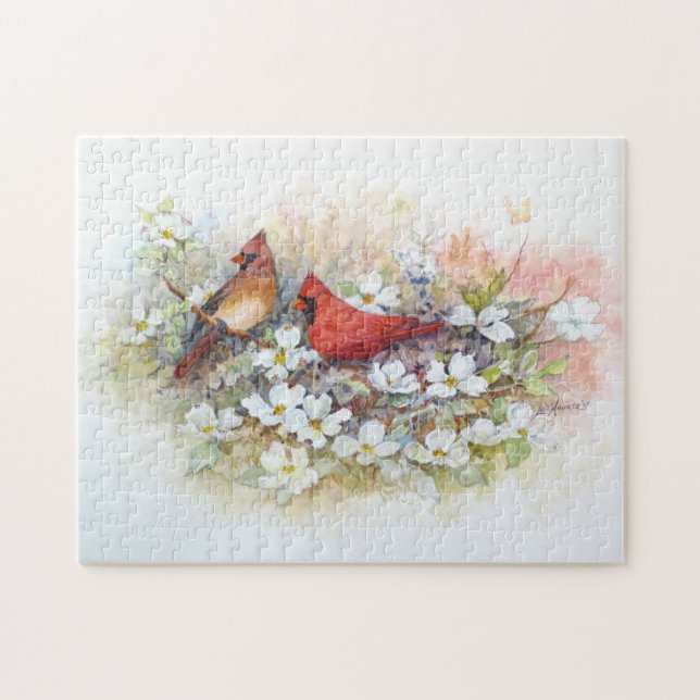 Cardinaux et Puzzle Dogwood (Horizontal)