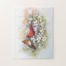 Cardinaux et Puzzle Dogwood