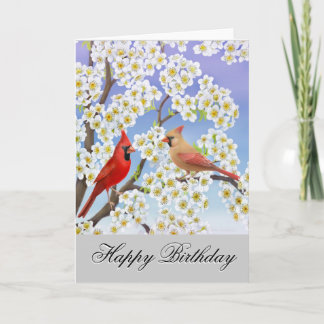 Cardinaux personnalisables Carte d'anniversaire