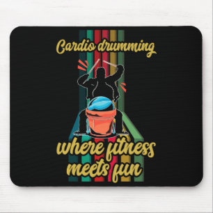 Cardio Drumming Gym Exercise Funny Fitness Cl W Mouse Pad
