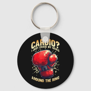 Cardio_ JUST Chase My Goals Around The Ring Keychain