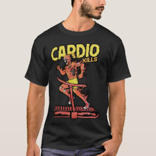 Cardio Kills Skeleton Skull Running Marathon Runn T-Shirt