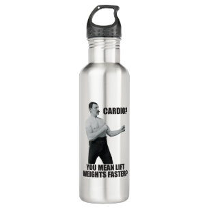 Cardio - Lift Weights Faster - Overly Manly Man 710 Ml Water Bottle