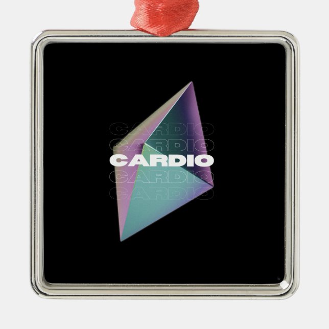 Cardio Metal Ornament (Front)