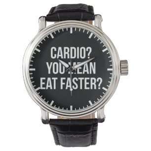 Cardio? You Mean Eat Faster? - Funny Bulking Gym Watch