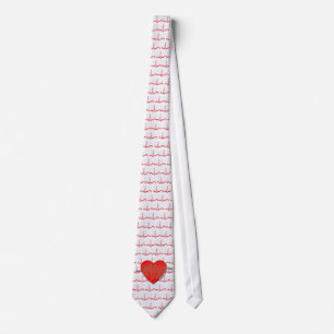 CARDIOGRAM WITH HEART TIE