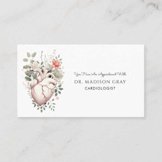 Cardiologist  appointment card (Front)