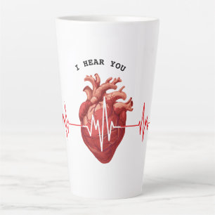 Cardiologist Heart Doctor Cardiology Echo Design Latte Mug