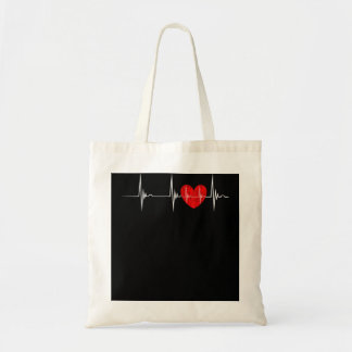 Cardiologist Heart EKG Heartbeat Pulseline Cardiol Tote Bag