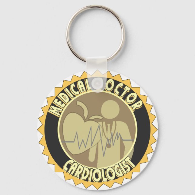 CARDIOLOGIST LOGO - HEART DOCTOR KEYCHAIN (Front)