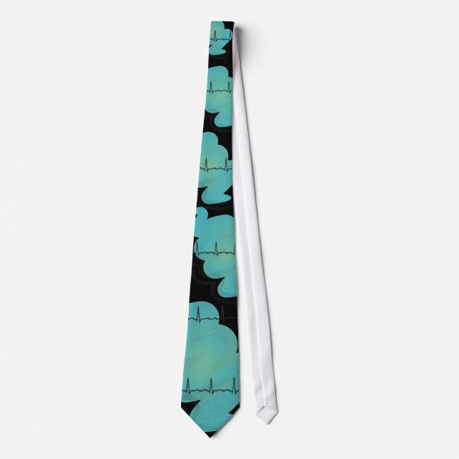 Cardiologist Men's Tie, QRS Design Tie (Front)