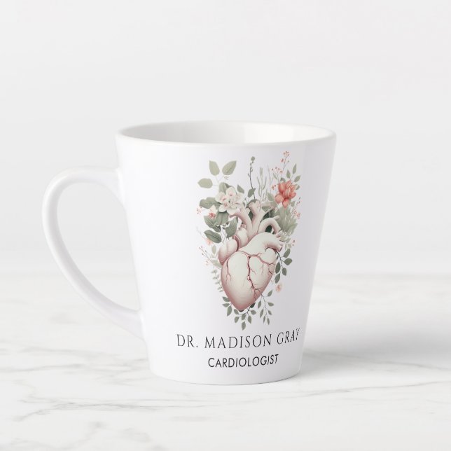 Cardiologist Office Business Latte Mug (Left)