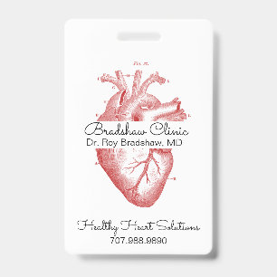 Cardiologist Or Heart Clinic Anatomical Heart Badge