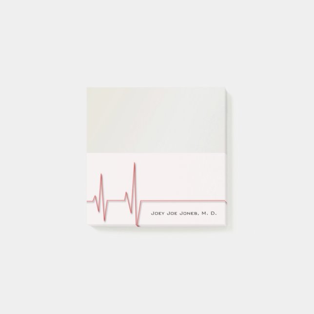 Cardiologist Physician Business Card Post-it Notes (Front)