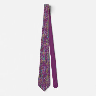 Cardiologist Rhythm Strip Watercolor Art Violet Tie