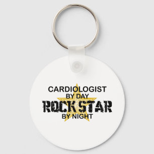 Cardiologist Rock Star by Night Keychain