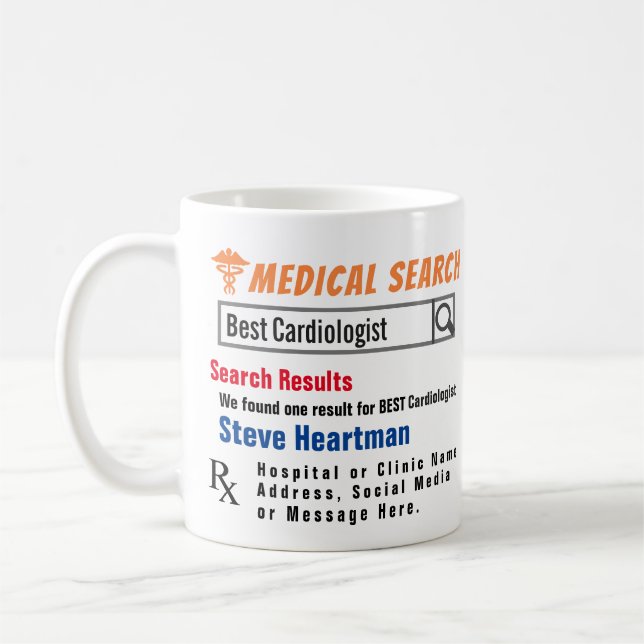 Cardiologiste Funny Search Cadeau Mug (Gauche)