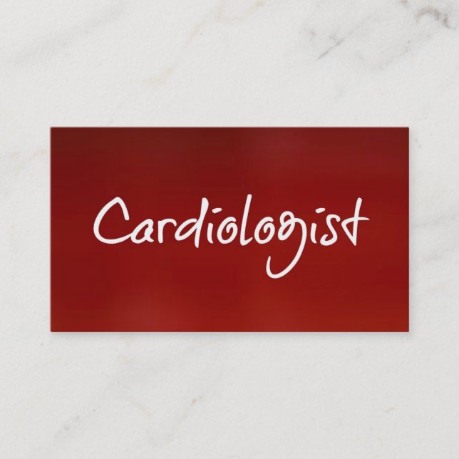 Cardiologue Carte de visite rouge (Devant)