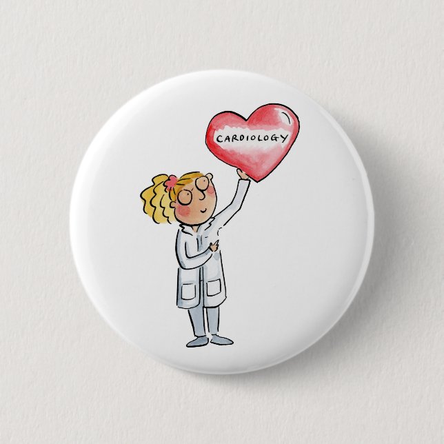 Cardiology 2 Inch Round Button (Front)