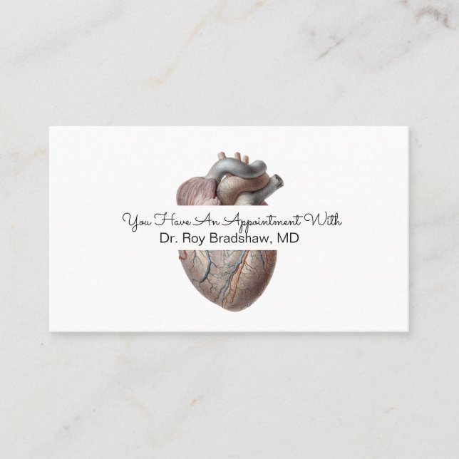 Cardiology Cardiologist Appointment Card (Front)