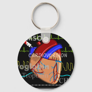Cardiology Heart Design Keychain