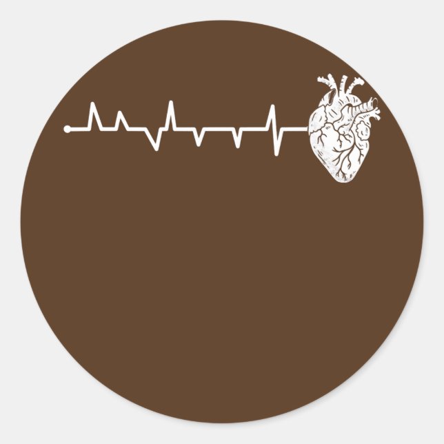 Cardiology Heartbeat for Cardiac Nurse Classic Round Sticker (Front)
