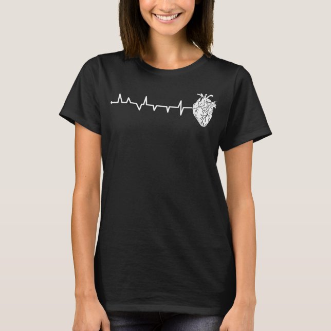 Cardiology Heartbeat for Cardiac Nurse T-Shirt (Front)