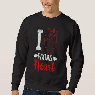 Cardiology Love Fixing Hearts Graphic Cardiologist Sweatshirt