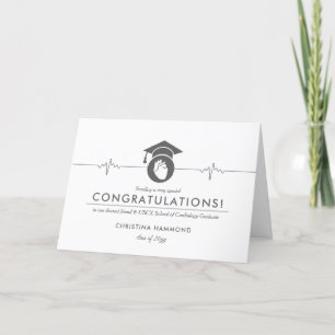 Cardiology School Graduate Minimal Congrats Thank You Card