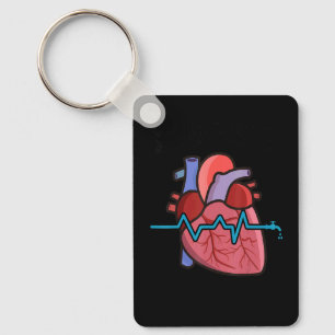 Cardiology Sterile Plumber Cardiologist Heart Nurs Keychain