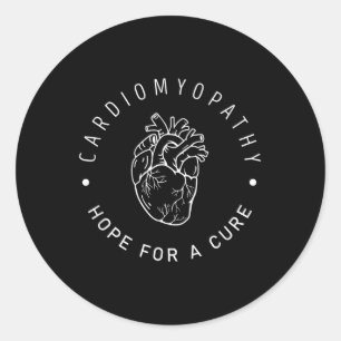 Cardiomyopathy Awareness Hope For A Cure Classic Round Sticker