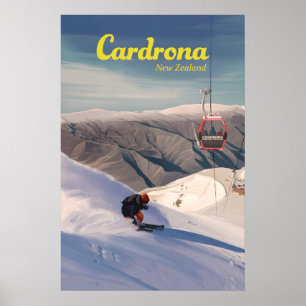 Cardrona Ski Resort Travel Poster
