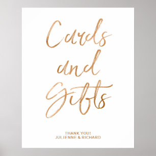 Cards and Gifts 8x10 Rose Gold Wedding Sign