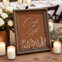 Cards and Gifts Burnt Orange Wildflower Wedding