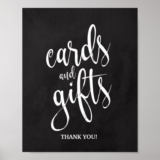 Cards and Gifts Chalkcoard 8x10 Wedding Sign (Front)