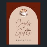 Cards and Gifts Coffee Bridal Shower Poster<br><div class="desc">Cards and Gifts Coffee Bridal Shower Poster</div>