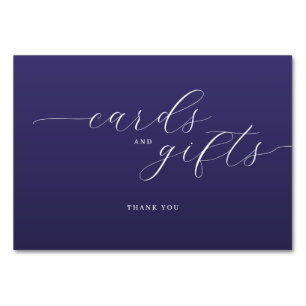 Cards and Gifts Elegant Purple Cursive