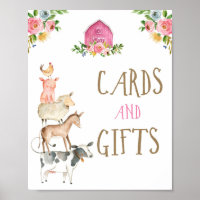 Cards and Gifts Farm Animals Barn Girl Birthday