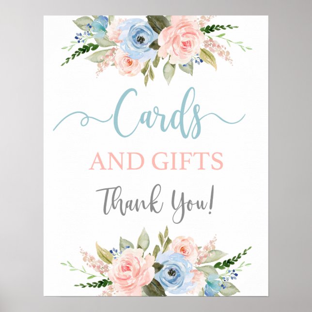 Cards and Gifts Gender Reveal Poster (Front)