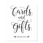Cards and Gifts Modern Wedding Sign