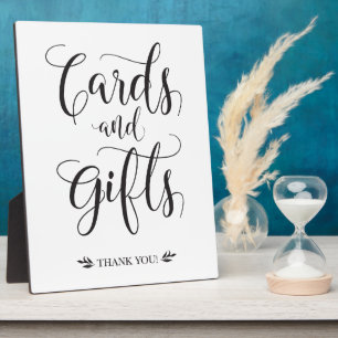 Cards and Gifts Modern Wedding Sign Plaque