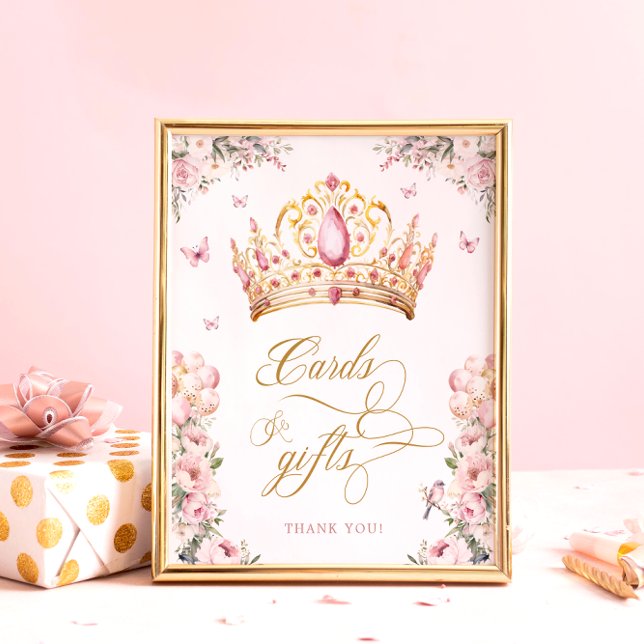 Cards and Gifts Royal Princess Birthday Party Poster (Creator Uploaded)