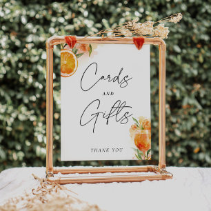 Cards and Gifts Sign Aperol Spritz Bridal Shower