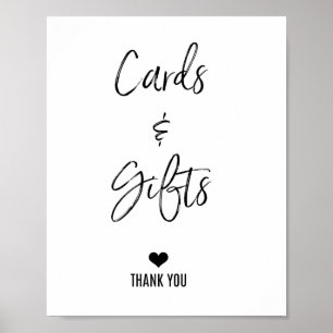 CARDS AND GIFTS SIGN poster