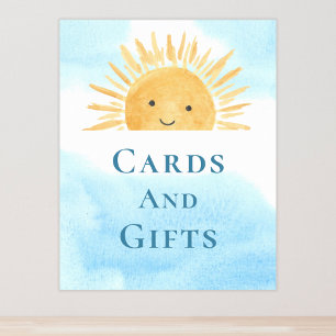 Cards And Gifts Sun-Themed Baby Shower Sign