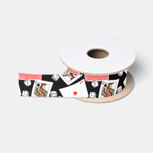 Cards & dice satin ribbon
