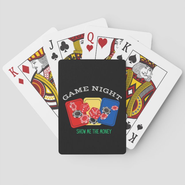 Cards Game Night Show Me the Money Graphic (Back)