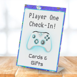 Cards & Gifts Epic Gamer Birthday Critical Hit! Pedestal Sign