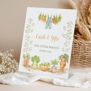 Cards & Gifts for Little Sprout Garden Baby Shower Pedestal Sign